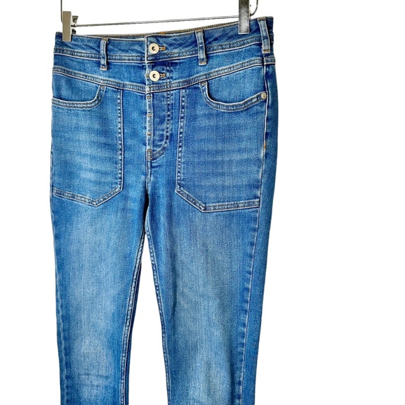 Anthropologie Pilcro and the Letterpress High Rise Cropped Jeans Zipper Hem 27 - Picture 2 of 9